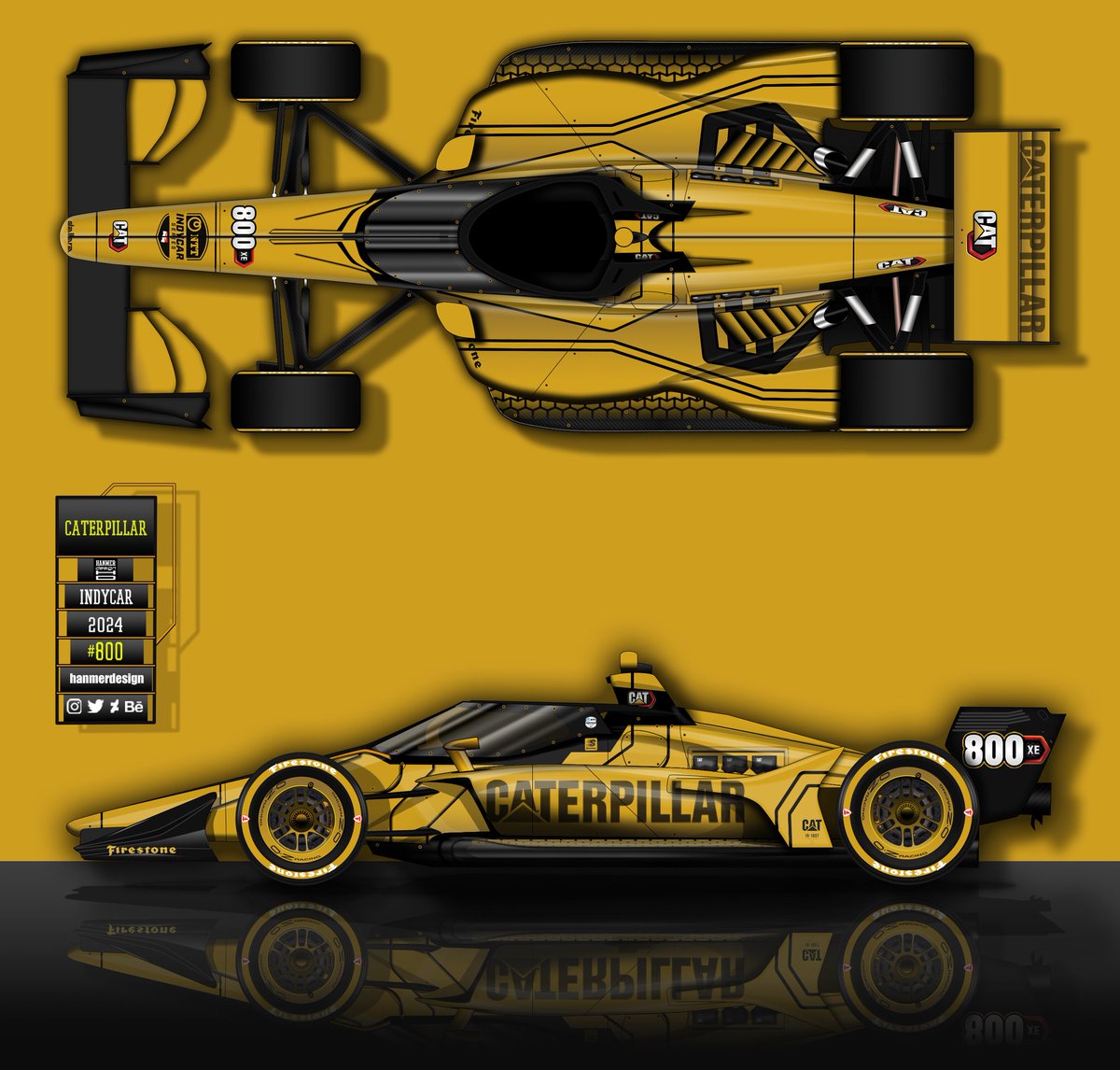 hanmerdesign's tweet photo. Caterpillar Inc Indycar 2024 concept

#indycar #indy500 #indycar2024 #cat #caterpillar #caterpillarequipment #caterpillarinc #ntt #nttindycar #dallara #firestoneracing #motorsport #racing #livery #liverydesign #graphicdesign #vehiclewraps #vehiclelivery #wraps #wtf1 https://t.co/Io9JWvnpzo