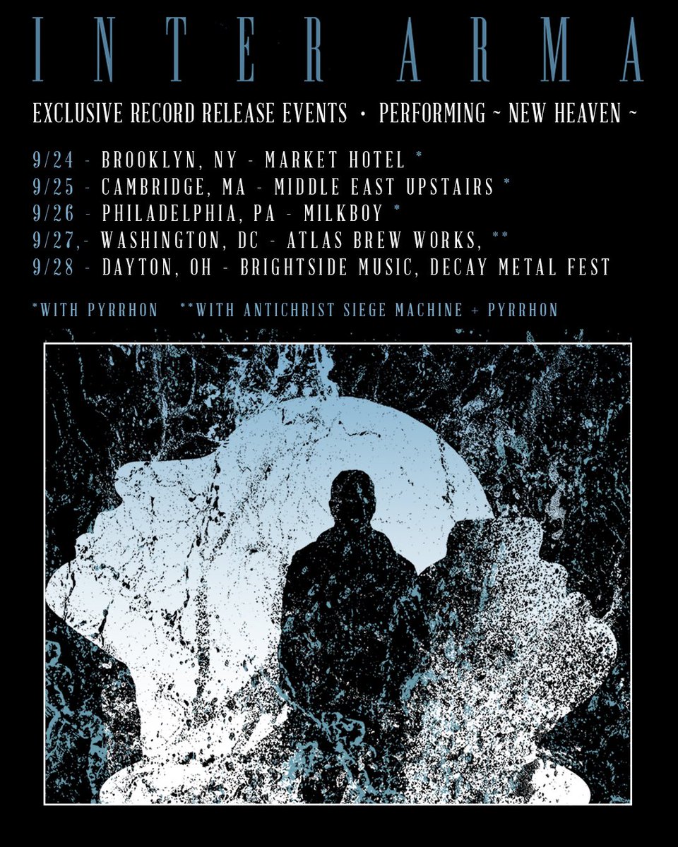 Inter Arma (@interarma804) on Twitter photo Come complain about us not playing enough old songs or whatever for 5 straight nights. Some shows featuring the obtuse rat smashers of <a href="/pyrrhon_band/">Pyrrhon_Trash</a> and a couple featuring a war metal band with an Instagram account, Antichrist Siege Machine. Come complain about us not playing enough old songs or whatever for 5 straight nights. Some shows featuring the obtuse rat smashers of <a href="/pyrrhon_band/">Pyrrhon_Trash</a> and a couple featuring a war metal band with an Instagram account, Antichrist Siege Machine.