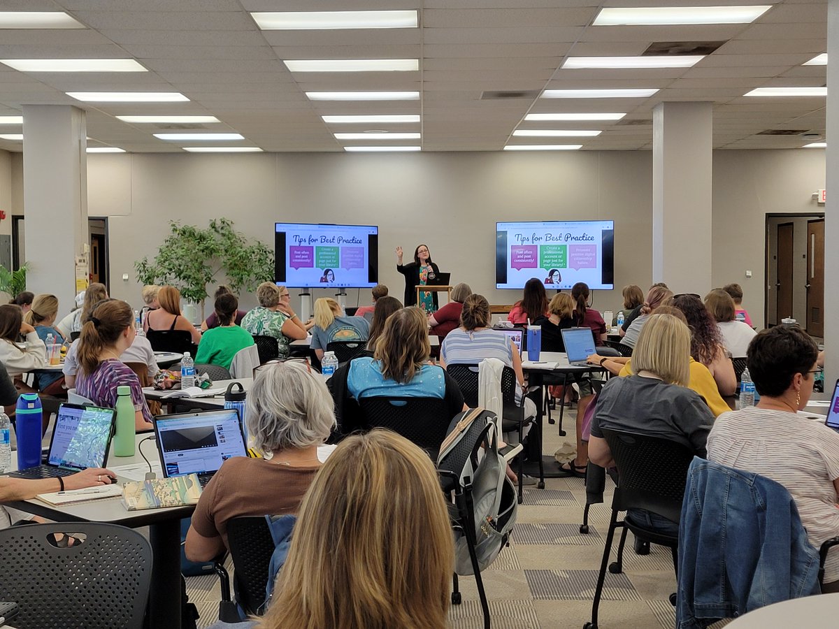 slimnews's tweet photo. Thanks to all who attended our 2024 Summer Institute! Amanda Jones shared her experiences as a small town school librarian, teaching attendees how she combats book bans, advocates for her library in online spaces, and builds coalitions to affect real change in her community. https://t.co/8mYoVf5VhP