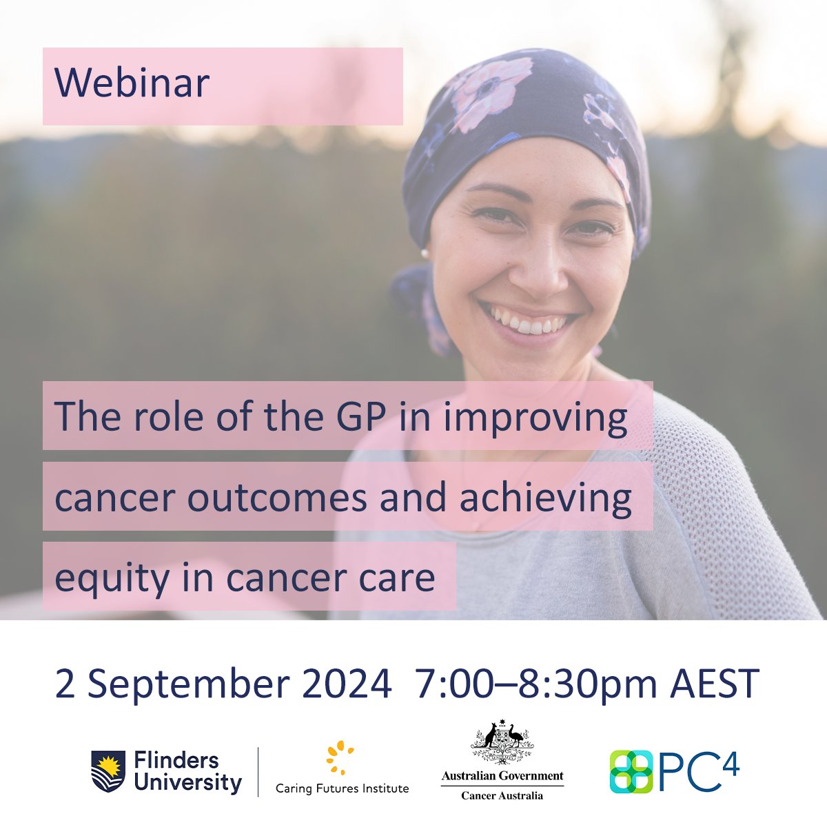 A/Prof Carolyn Ee MBBS (@drcarolynee) on Twitter photo Join us to hear about the role of GPs in implementing the Australian Cancer Plan objectives and goals, particularly achieving equity in cancer outcomes.
To register for this free webinar:
bit.ly/GPACP
<a href="/CancerAustralia/">Cancer Australia</a> <a href="/FlindersCFI/">Flinders Caring Futures Institute</a> <a href="/PC4TG/">PC4</a> <a href="/survonc/">Caring Futures Cancer Survivorship Program</a> <a href="/COSAoncology/">COSA</a> Join us to hear about the role of GPs in implementing the Australian Cancer Plan objectives and goals, particularly achieving equity in cancer outcomes.
To register for this free webinar:
bit.ly/GPACP
<a href="/CancerAustralia/">Cancer Australia</a> <a href="/FlindersCFI/">Flinders Caring Futures Institute</a> <a href="/PC4TG/">PC4</a> <a href="/survonc/">Caring Futures Cancer Survivorship Program</a> <a href="/COSAoncology/">COSA</a>