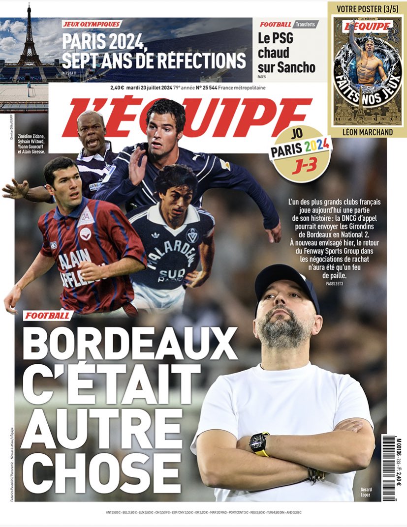Une L'Equipe demain sur les Girondins de Bordeaux, passage décisif devant la DNCG

<a href="/girondins/">FC Girondins de Bordeaux</a> #girondins #fcgb