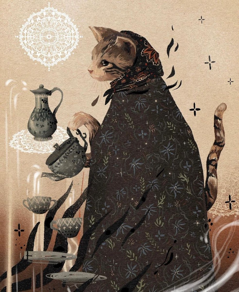 Babushka Cat by Natalia Szwed