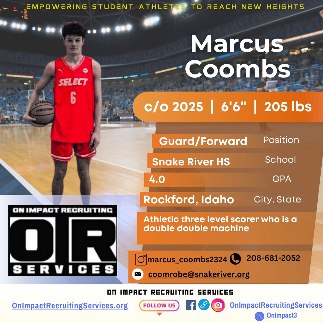 Welcome to the On Impact Recruiting Services Family
Marcus Coombs 2025 College Coaches Get To Know This Student Athlete youtu.be/NI7osvJ8KQ8?si…