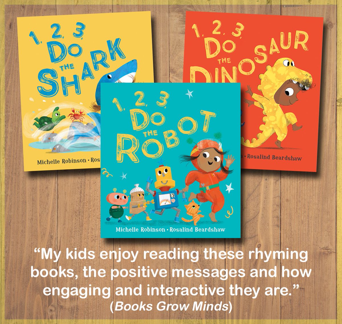 "We always have a good time reading these and looking at the bold, vibrant colors!"
-- Books Grow Minds, on the 1, 2, 3 series (<a href="/MicheRobinson/">Michelle Robinson</a>, <a href="/RosBeardshaw/">Rosalind Beardshaw</a>) #kidlit #picturebooks

🤖: kanemiller.com/1-2-3-do-the-r…
📚: instagram.com/p/Cve4-lDgFwR