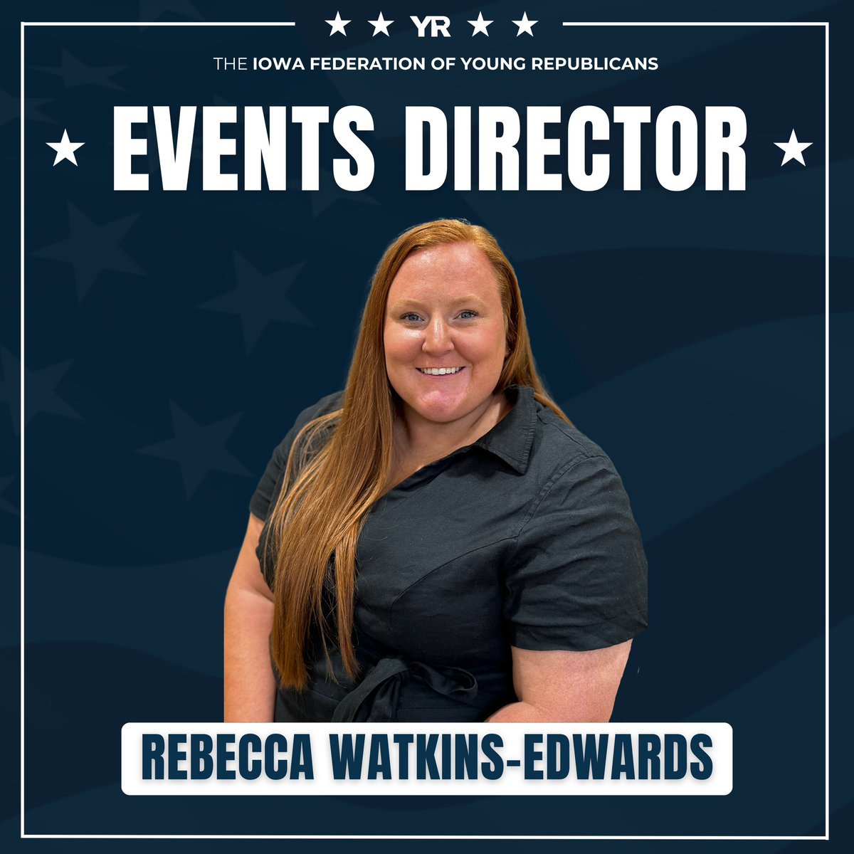 YoungIowaGOP's tweet photo. At last night’s State Central Committee meeting, the Iowa Young Republicans elected Ryan Coop as our new National Committeeman &amp; Rebecca Watkins-Edwards as our new Events Director 🐘🇺🇸

Congratulations to both on their new roles! 

#youngrepublicans #iowa #iowagop https://t.co/aE7T81lkGX