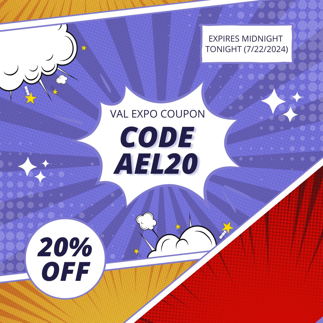 ValuationExpo's tweet photo. Superheroes appreciate a good bargain too—protecting the world doesn't have to come at a high price! Use Code AEL20 to enjoy 20% off your purchase at VAL EXPO. https://t.co/vVqmM2QMi3