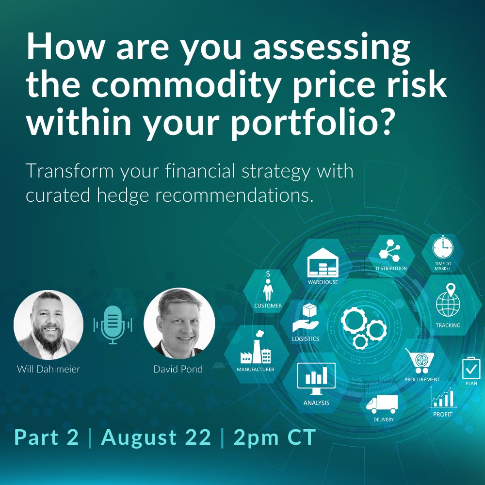 AEGIShedging's tweet image. On August 22 at 2pm CT, we’ll reveal how you can use data-driven hedge recommendations to better align your #hedging initiatives and your company’s financial objectives. Register Now:
hubs.li/Q02HxFCp0

#ctrm #ctrmsoftware #riskmanagement #agriculture #ags #volatility