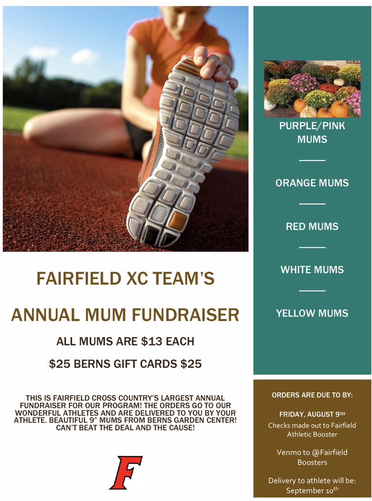 Needing some mums for the fall? The XC team is here to help you out! The pots are big and beautiful in full bloom! Reach out to an athlete or coach and we will take care of you. We appreciate your support! #mums #Fundraising #OneTribe #WeWantToRun <a href="/fcsdathletics/">Aaron Blankenship</a> <a href="/IndiansBoosters/">Fairfield Boosters</a>