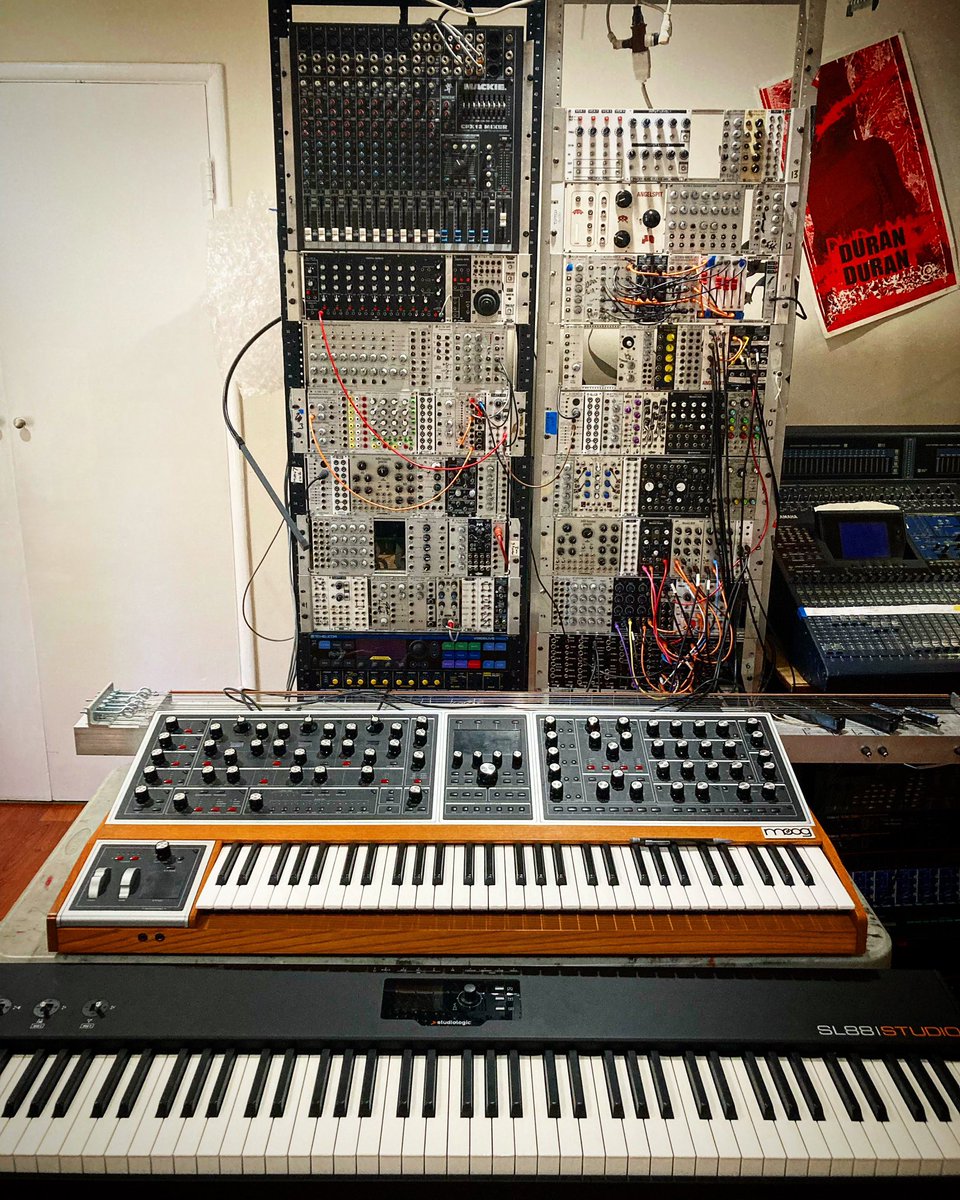 angelspit's tweet photo. …making music…
https://t.co/dukaRNhnKb

#Darkwave #Ambience #electronicmusic #soundscapes #vangelis #krautrock #ebm #darkwave #cyberpunk #industrialmusic 
#moogone #doepfer #blasterbeam #sequentialcircuits #prophetrev2 #moog #moogvoyager #emuemax #analogsynth #modularsynth https://t.co/DQvHJLr8pA