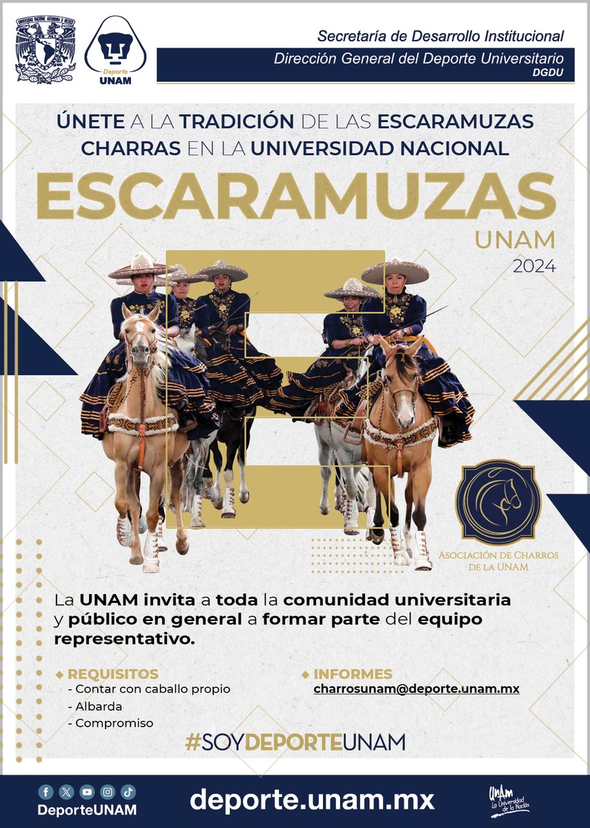 DeporteUNAM's tweet photo. 🚨Forma parte de los equipos representativos de la UNAM 🐾
☀️ ¡Te esperamos!

#SoyDeporteUNAM https://t.co/tJysRLeXNa