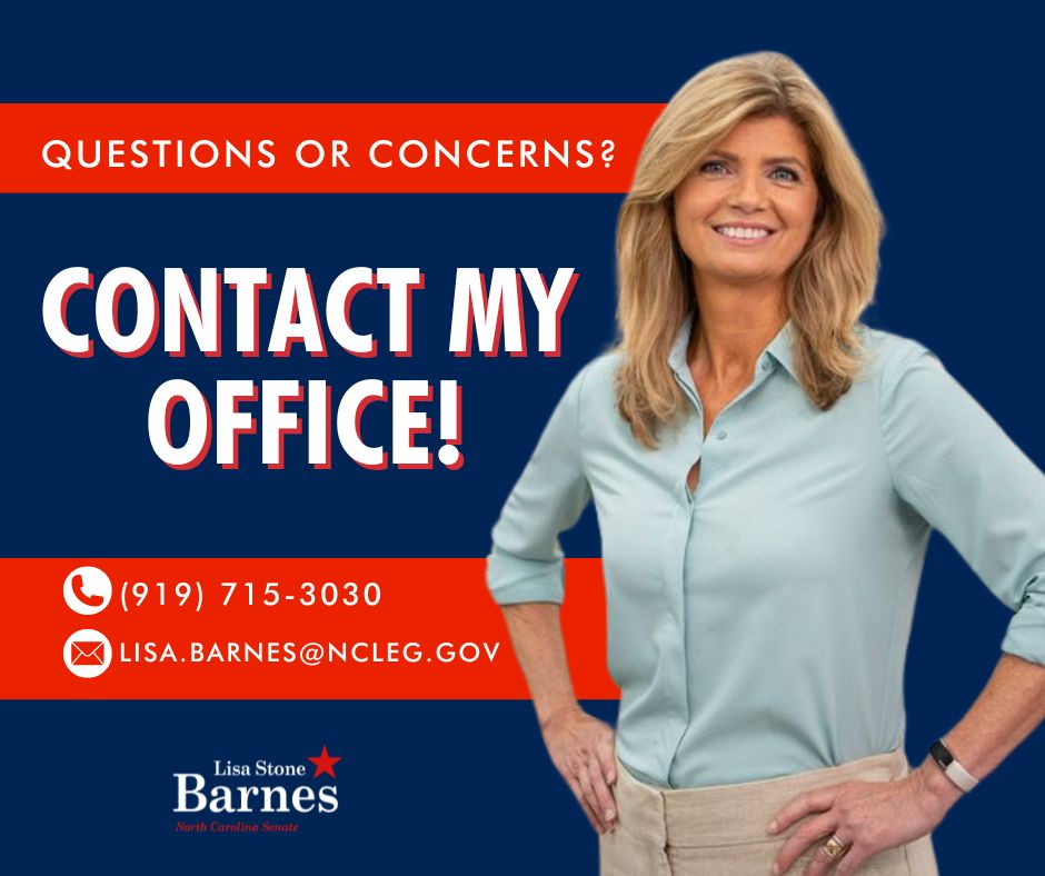 Have a legislative question or community issue that needs addressing? Contact my office!

My door is always open!
#ncpol
