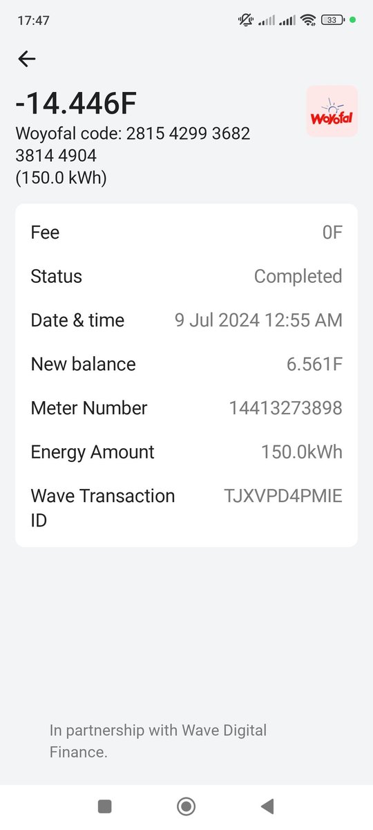 thiernoml's tweet photo. @Senelecofficiel @nordfoiretv @Kebetubot @SAVE_DAKAR @SargalTwittos Mon compteur Woyofal https://t.co/eVXh7nA7cv