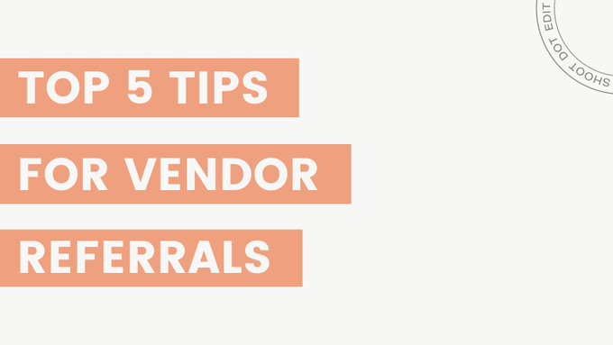 Check out today's blog to learn how to turn vendors into referral engines for your wedding photography business! Ready to boost your bookings? Let's gooo! 🤝

👉 shootdotedit.com/blogs/news/top…

#WeddingVendors #WeddingPhotographyBusiness #WeddingPhotographers #ShootDotEdit