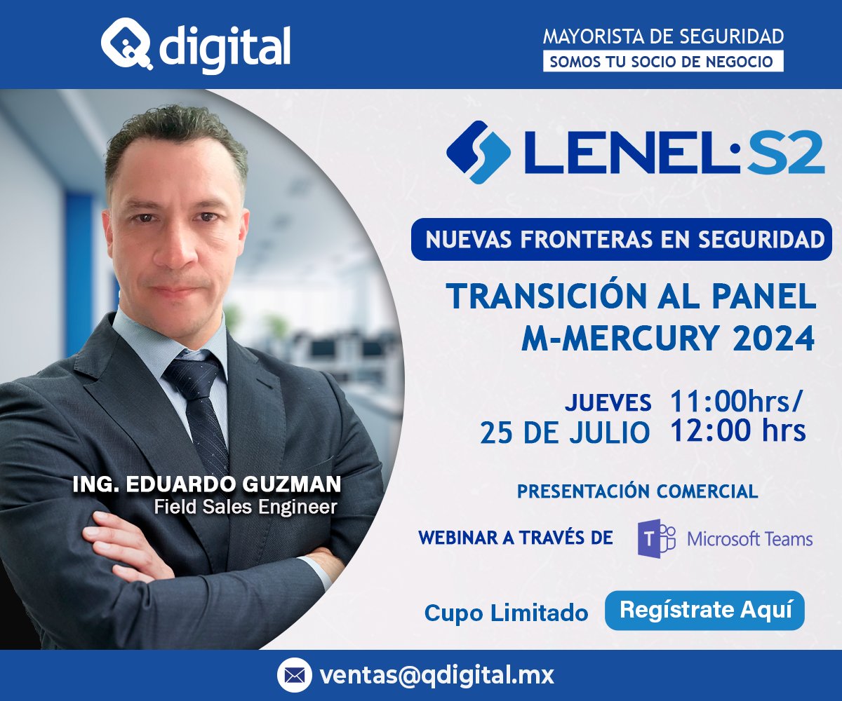 QdigitalMX's tweet photo. ¡No te pierdas esta oportunidad única de mejorar tu conocimiento y capacidades en control de acceso!
📷 Regístrate ahora: https://t.co/SmiJ0ZPrcU

#SeguridadElectrónica #ControlDeAcceso #Webinar #LenelS2 #Integradores #Innovación #Mecurio2024 https://t.co/yXgyZ4YFQp