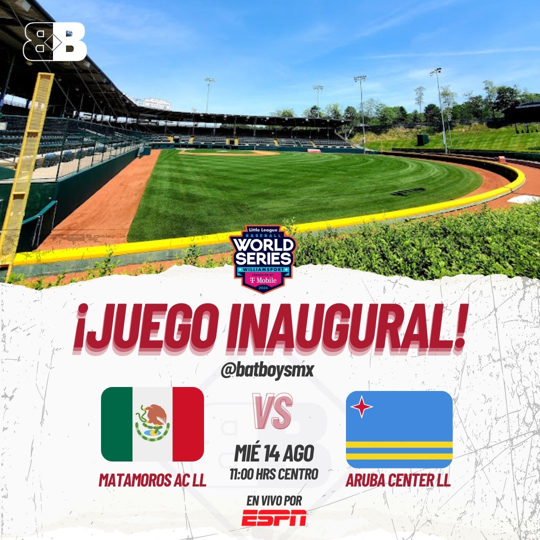 ¡México inaugura la serie mundial! Los de la Matamoros AC ahora #TeamMexicoLL ya tiene rival, se trata de la liga Aruba Center quien el fin de semana pasado logró la clasificación a Williamsport como representante del Caribe ¿Estas listo?
