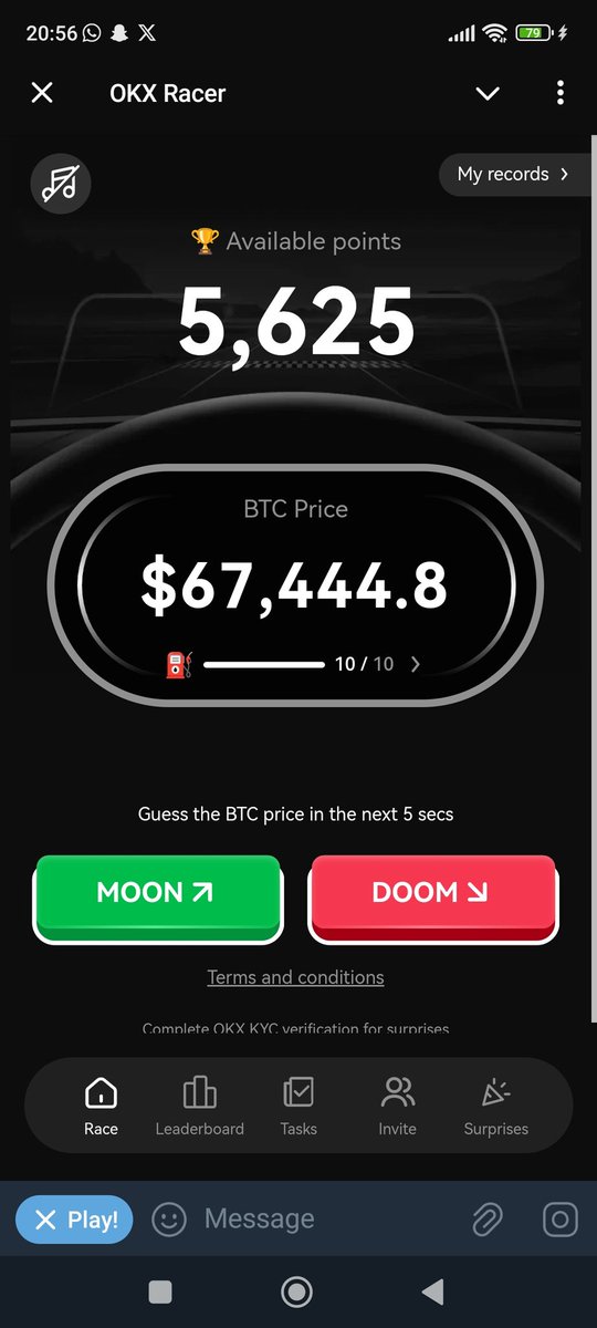 nur_yigitt's tweet image. OKX Telegram #OKXRacer uygulamasını duyurdu.

BTC'nin sadece 5 saniye sonra düşeceğini veya yükseleceğini tahmin edip puan topluyorsunuz.

OKX'in resmi uygulaması olduğundan değerlenebilir.

t.me/OKX_official_b…