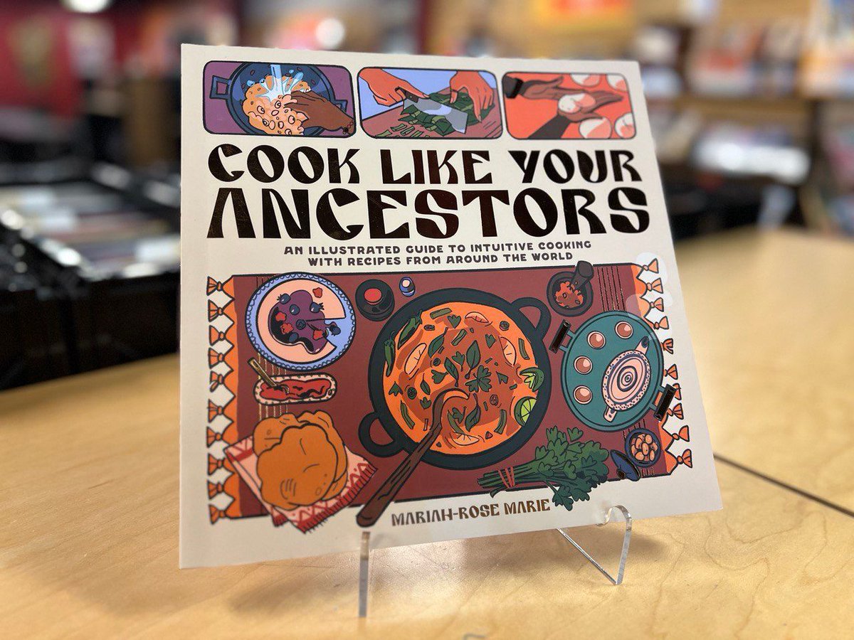 Phoenix Favorite Spotlight - Cook Like Your Ancestors. This book is a beautifully illustrated comic-book style cookbook with recipes from around the world written by Mariah-Rose Marie. Broaden your culinary horizons and learn about other cultures, all in one book!