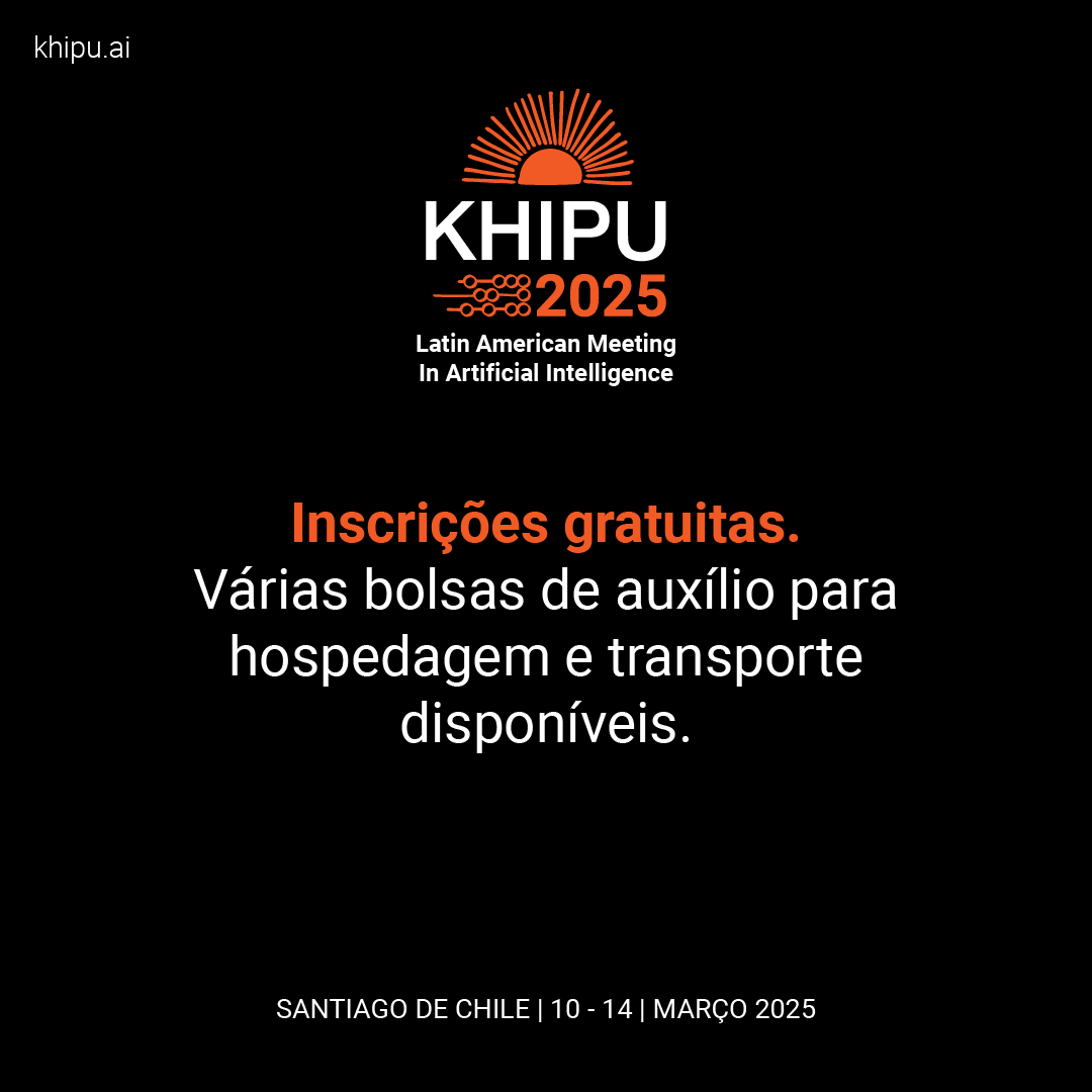 Khipu_AI's tweet photo. As inscrições para KHIPU 2025 já estão abertas!
A inscrição é gratuita e também disponibilizamos de várias bolsas para hospedagem e transporte.
Mais informações em https://t.co/wK0ZLhCYnC
Nos ajudem a divulgar essa oportunidade! https://t.co/PwW8wIz1ym