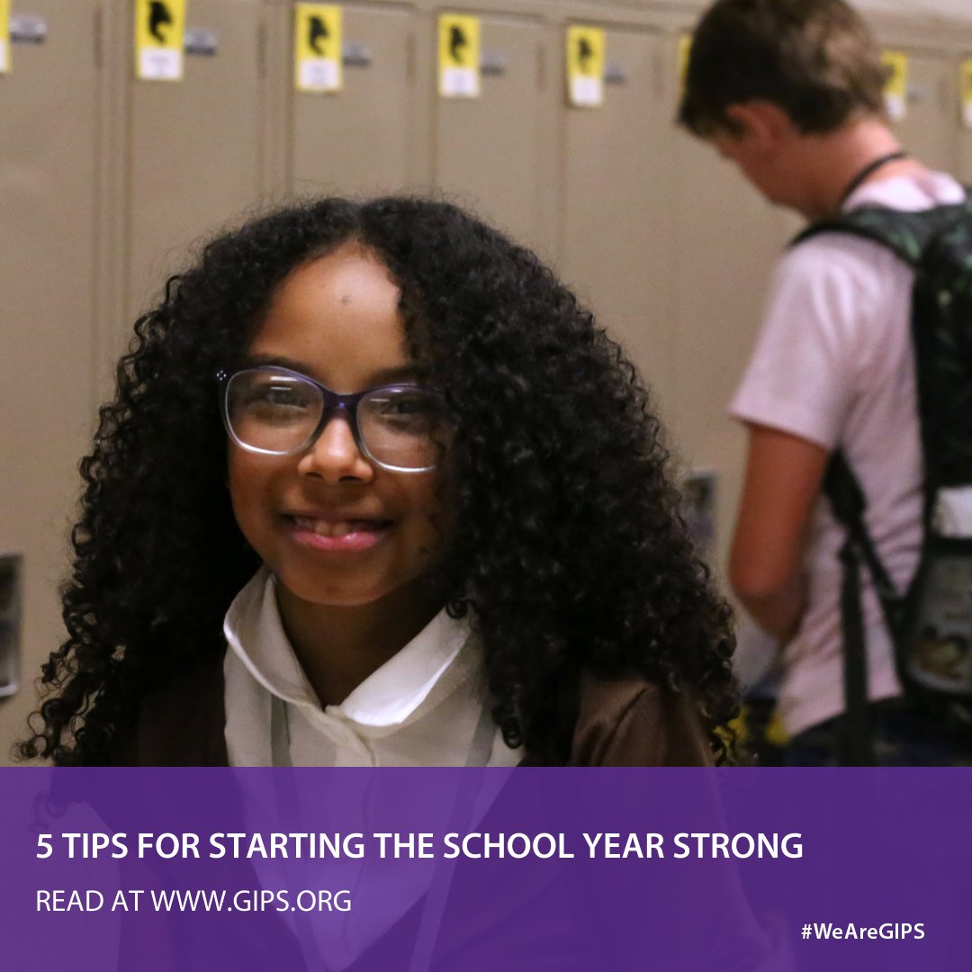 5 Tips for Starting the School Year Strong 

To get ready for the upcoming school year, we put together a list of tips for you that may help your household prepare for starting school with positive momentum.

READ:  trst.in/wsFR54

#WeAreGIPS