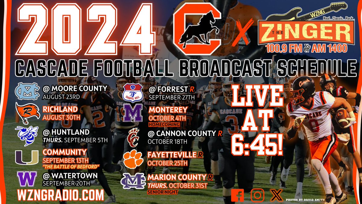 TheZinger1009's tweet photo. CHAMPION NATION. 🐴🏈 A new era dawns over The Stable. Only on YOUR radio home for Cascade Football!
#TUFF #CascadeFootball #WZNG #TheZinger 🟠

📲 App: https://t.co/xZKeMlu819
https://t.co/1DRVe754cr
💻https://t.co/LC2MPoeux0
📻100.9FM AM1400

@CascadeChampsFB @thekuff16 https://t.co/jJjEccAzu2