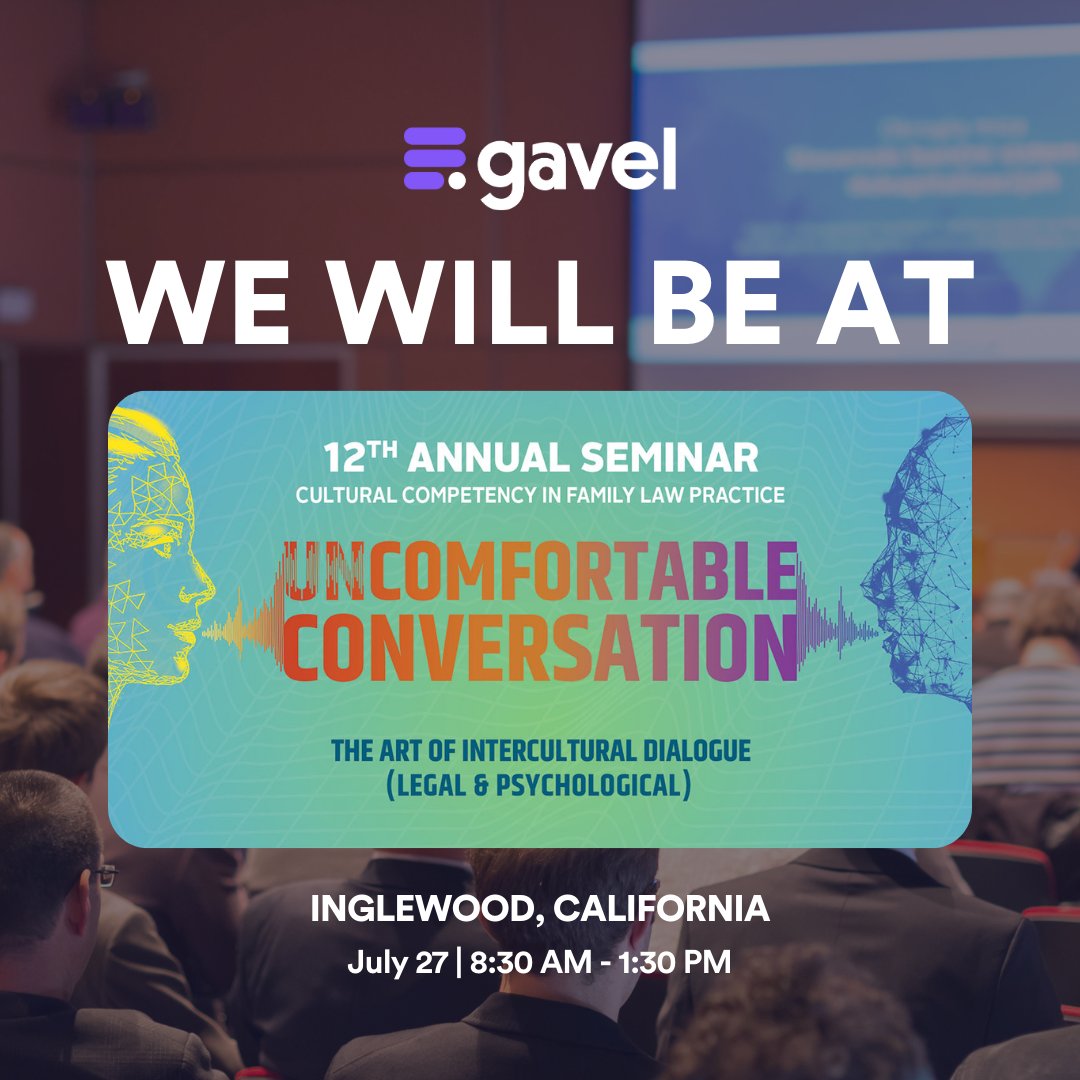 Gavel_io's tweet photo. Getting ready for the Los Angeles County Bar Associationβs 12th Annual Seminar on Cultural Competency in Family Law Practice coming up on July 27th! Are you coming too? Let's connect and discuss. π
#LACBA #FamilyLaw https://t.co/rHpWsWOozR