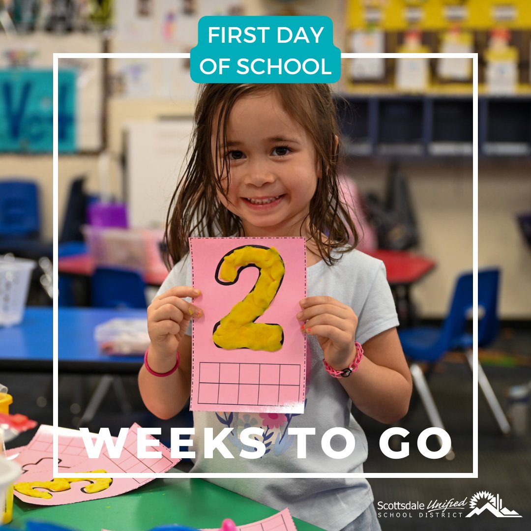 ScottsdaleUSD's tweet image. The countdown begins! School starts August 5th, and we can't wait to see you all!

What are you most excited about for the upcoming school year?

#BackToSchool #August5th #BecauseKids