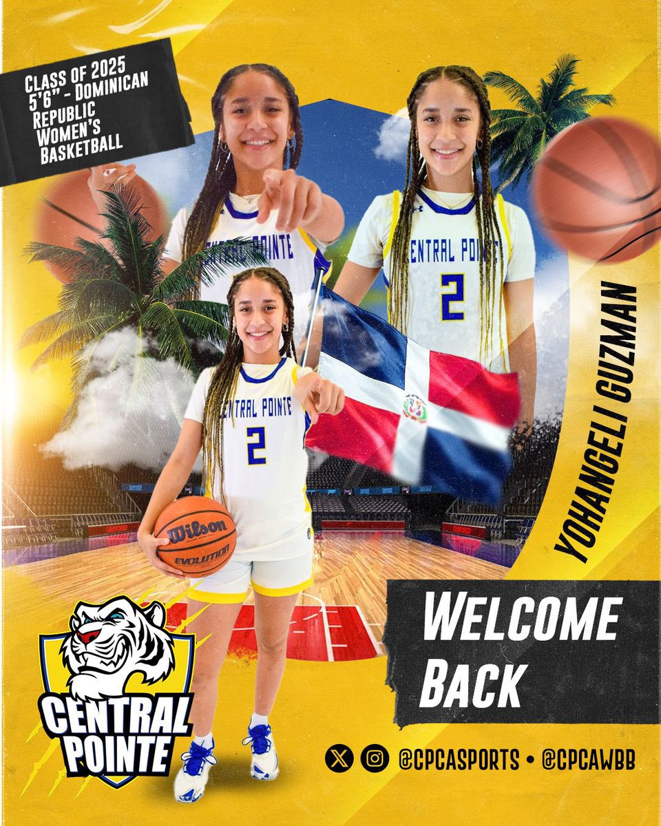 🏀🎉 Let’s Welcome back Yohangeli Guzman to Central Pointe Women’s Basketball for an electrifying 2024-2025  Senior Season . . .

Versatility at its best 🔥#WeAreOne ☝🏽 #CentralPointe #BackToBallin #CPCA #dominicanrepublic #Basketball #Welcome