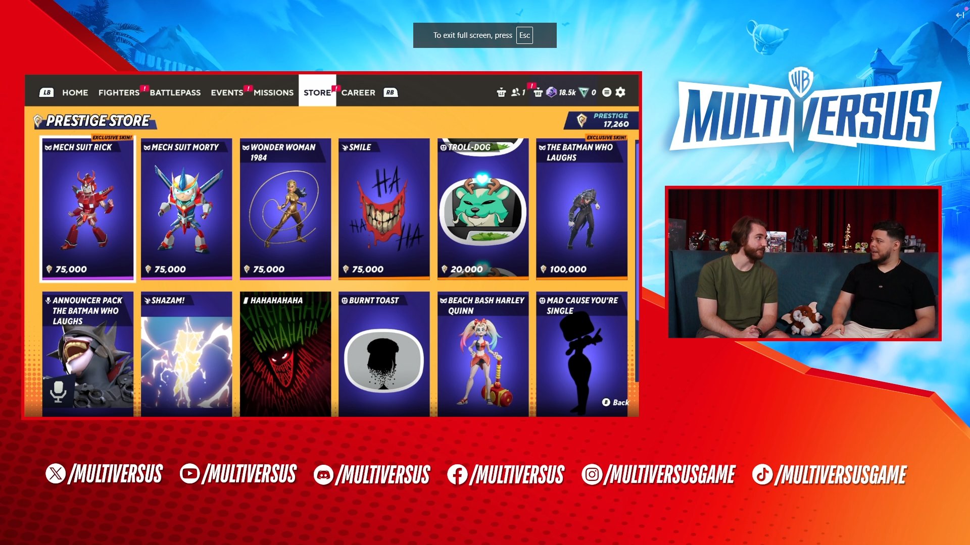 Lord Bugz on X: “NEW PRESTIGE STORE! MORE SKINS WILL BE ADDED AND