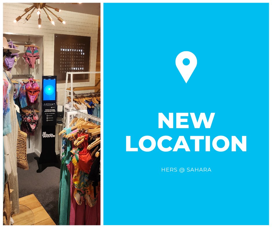 _icleanse's tweet photo. 🌟 Exciting News! 🌟

Swift UV is now at the Hers store in Sahara, Las Vegas! Enjoy chemical-free UV-C disinfection for your mobile devices while you shop.

#iCleanse #WHSNA #SwiftUV #Sahara #UVDisinfection #LasVegas https://t.co/9VZKZ1lxvt