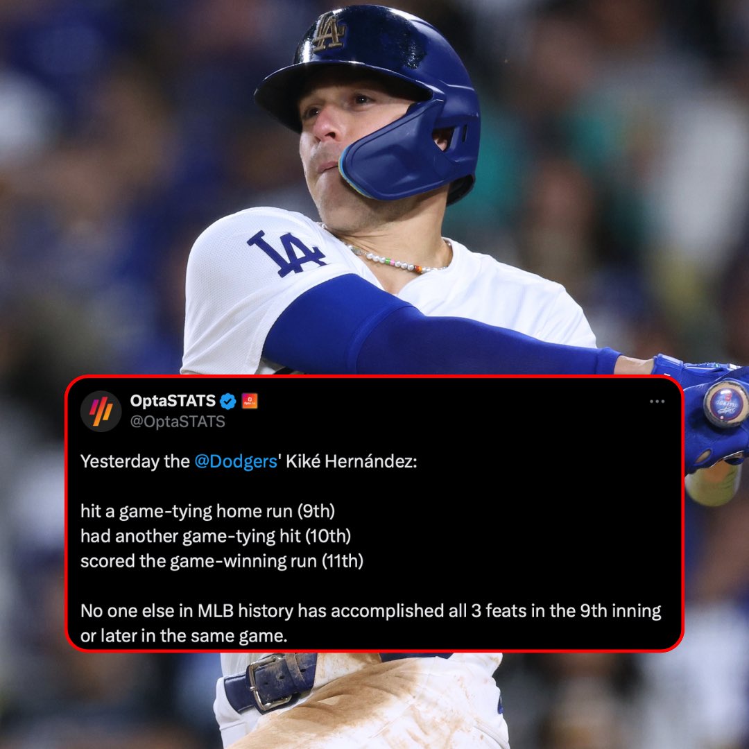 DodgersNation's tweet photo. Kiké Hernández was in a class of his own after helping the Dodgers take down the Red Sox in a comeback win on Saturday.

Vibes are just better when Kiké is performing 🔥 https://t.co/W1x1fDhkJ5