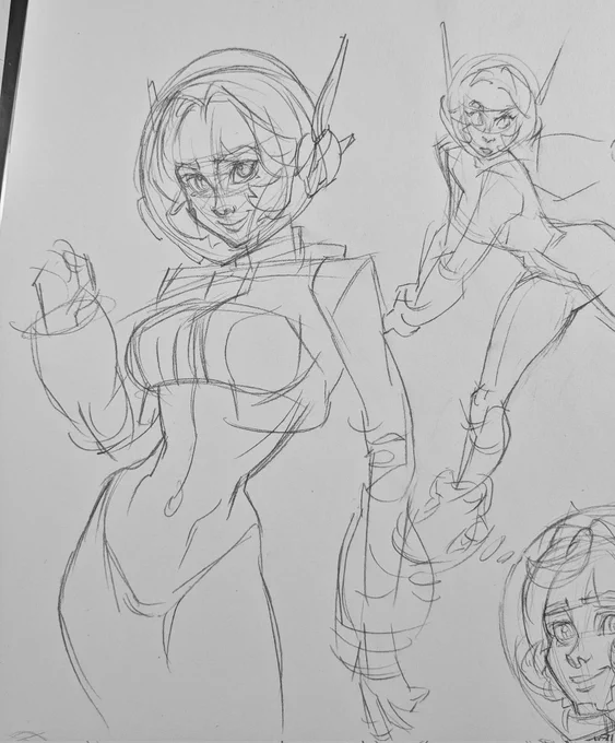 I love her shapes, it's perfect for drawing #Overwatch2 #Juno 