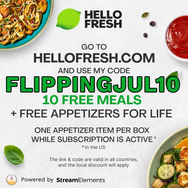 FlippingOSRS's tweet photo. Free Dessert?
Go to https://t.co/wP76TSnT52, use my code FLIPPINGJUL10, and receive 10 free meals + free appetizers for life!One appetizer item per box while subscription is active if you’re in the US. Outside the US, the local discount will apply.
@hellofreshpartner,@ad https://t.co/JJfePPuscl