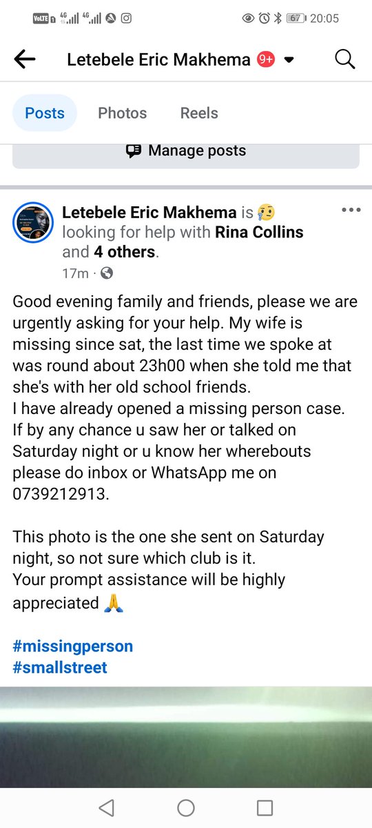 ManE_Makhema's tweet photo. X people, please help us find my wife.
She was last seen Saturday night in town at Small street Bloemfontein

#MISSINGPERSON #smallstreet
#BLOEMFONTEIN https://t.co/Lgl1Nn59if