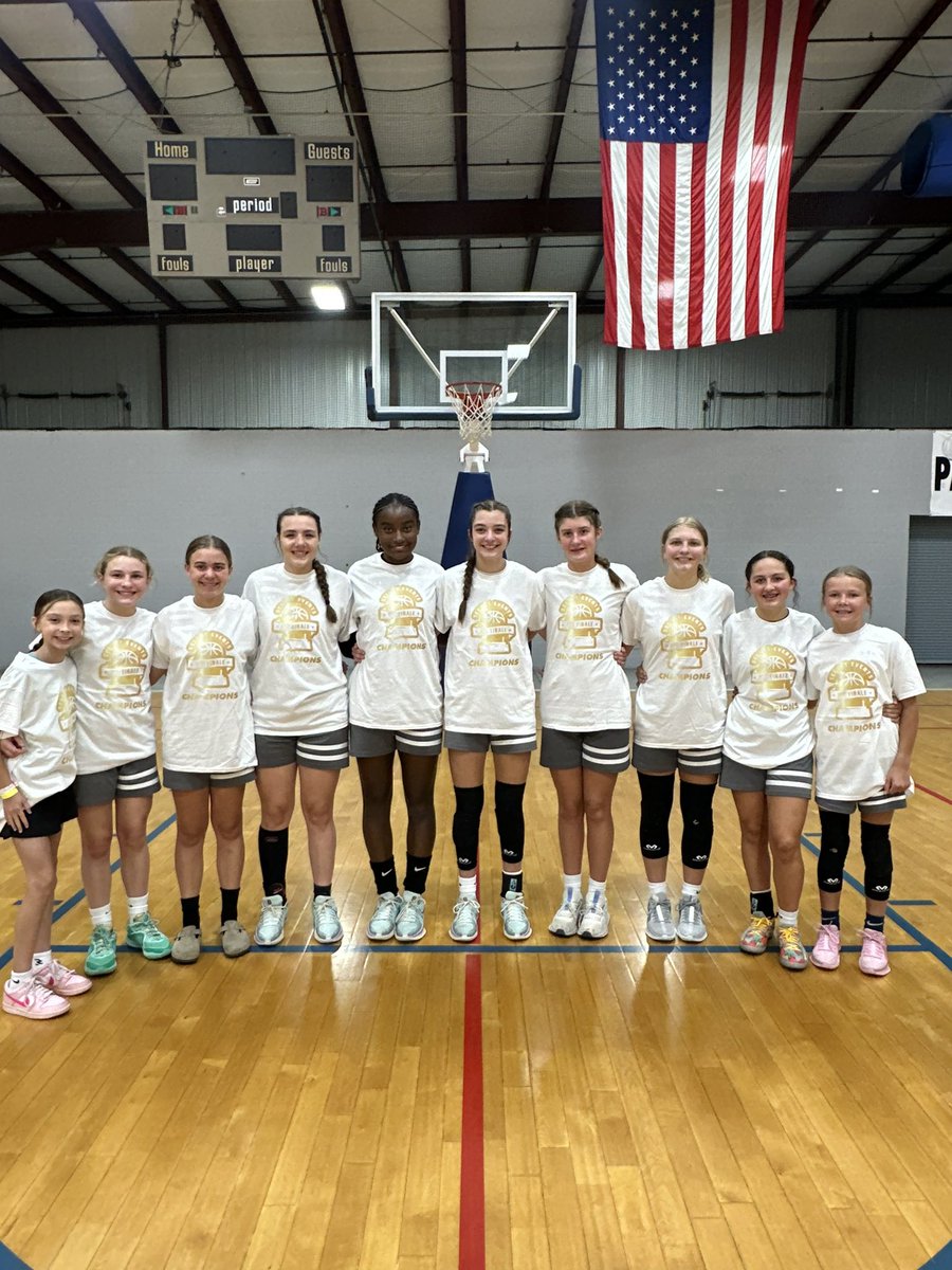 FBCReign2029's tweet photo. Ended the season as champs @SelectEventsBB  The Finale.  38-0 record this year vs 7th grade teams, 41-3 overall with 3 loses to 8th grade teams👀. These girls can PLAY and can not wait to see them back together next year 🔥🔥🔥 https://t.co/Wn898n9iQT