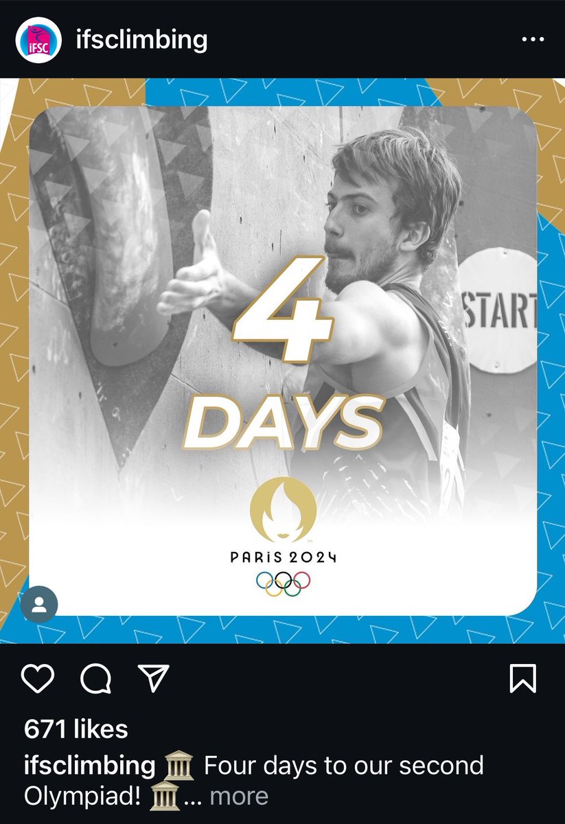 tapdottaptap's tweet photo. 4days to #Olympic2024 #sportclimbing https://t.co/6iSrB1Zv7Q https://t.co/jCnfFRy2oh