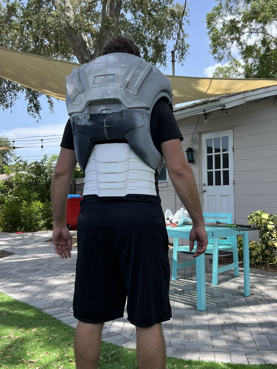 BuzzKnightyear's tweet image. This is getting really intense now!! Glad the stitch for the lower back being replaced by another ab piece worked really well. Still more bits to assemble and test out before sanding and paint phase begins!