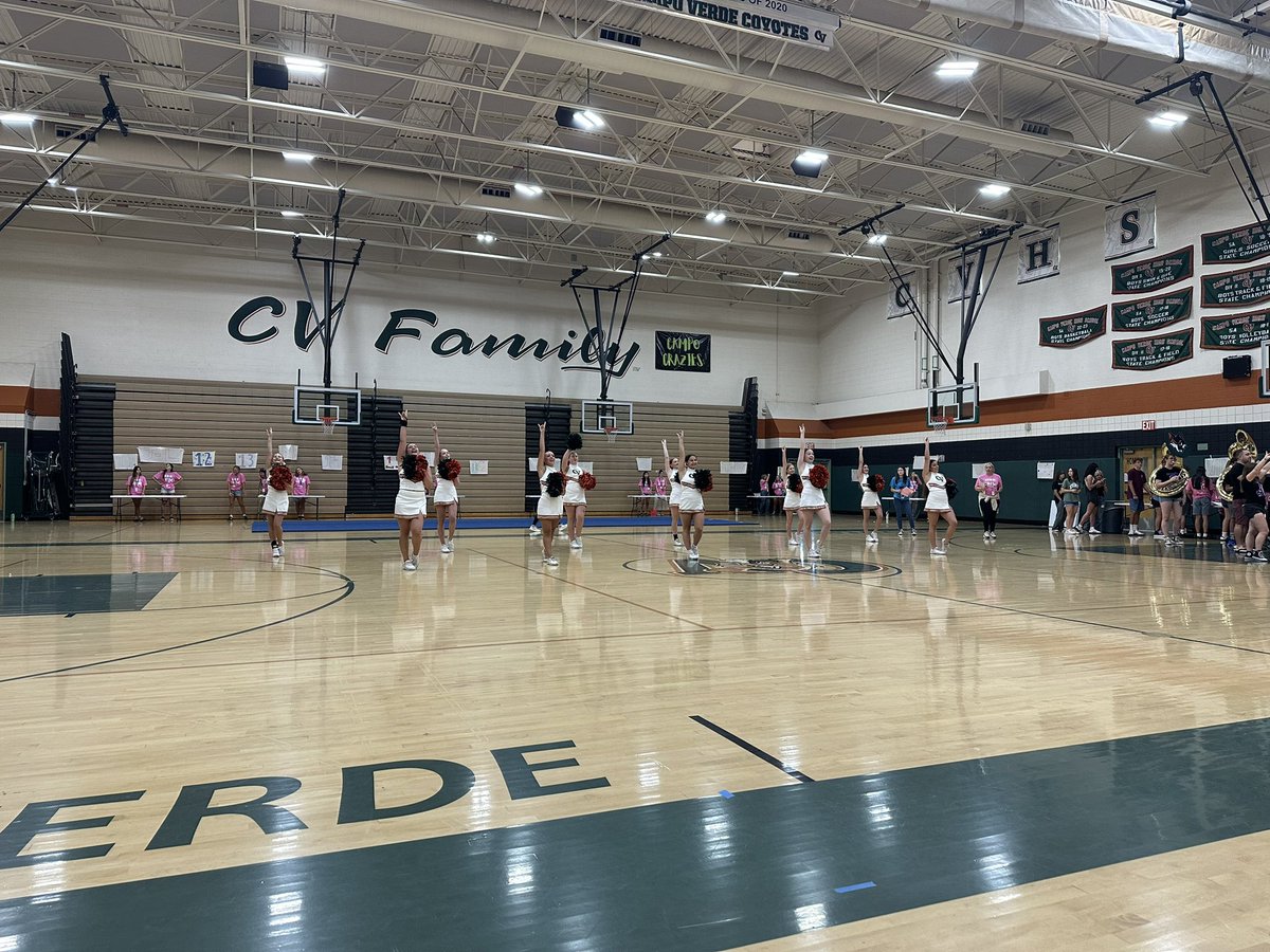 Campo Verde Cheer (@cvhscoyotecheer) on Twitter photo We loved welcoming the class of 2028 today at Freshman Orientation!!
We are looking to add to our team. Any 9th-12th grader interested in cheer message us for the next steps. Tryouts start July 29th. <a href="/CVHSYotes/">CVHS Updates</a> <a href="/cvhscoyoteclub/">@CVHSCoyoteClub</a> <a href="/CVHSMrDumas/">CVHS Mr. Dumas</a> We loved welcoming the class of 2028 today at Freshman Orientation!!
We are looking to add to our team. Any 9th-12th grader interested in cheer message us for the next steps. Tryouts start July 29th. <a href="/CVHSYotes/">CVHS Updates</a> <a href="/cvhscoyoteclub/">@CVHSCoyoteClub</a> <a href="/CVHSMrDumas/">CVHS Mr. Dumas</a>