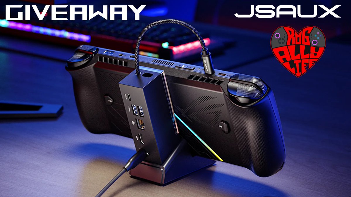 To celebrate the launch of the ROG Ally X, we are giving away a JSAUX 6-in-1 Dock. #ROGAlly #ROGAllyX 

To Enter:

- Follow <a href="/ROGAllyLife/">ASUS ROG Ally Life</a> and <a href="/jsauxofficial/">JSAUX</a> 
- Retweet this tweet.

The Winner will be announced Friday.