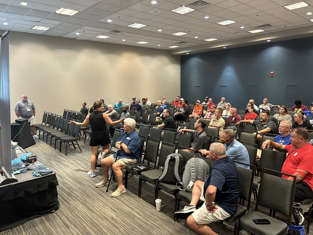 daveeas's tweet photo. 2024 SCACA All-Sports Clinic in its 76th Year. Coach @kpheise2 leading the morning SC High School Soccer Coaches Association session “Building and Maintaining a Successful High School Program” and the SCHSSCA Business Meeting. @CarolinaCoaches @schssca https://t.co/D9CNeyPihl