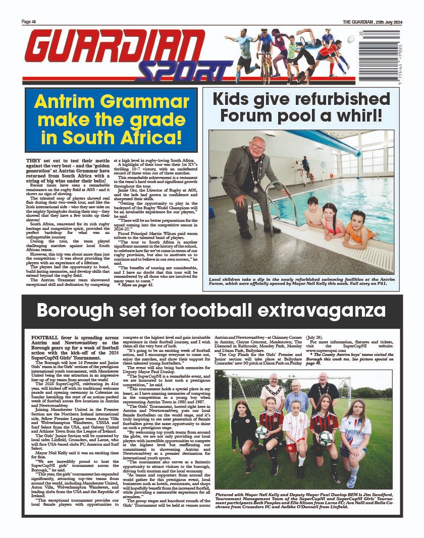 It's Tuesday and the latest Antrim Guardian is out! Here are the front and back pages, plus there's plenty more news, features, ads, pictures and sport inside!
Buy a copy, download an e-paper or check out our website, which is updated daily, at antrimguardian.co.uk