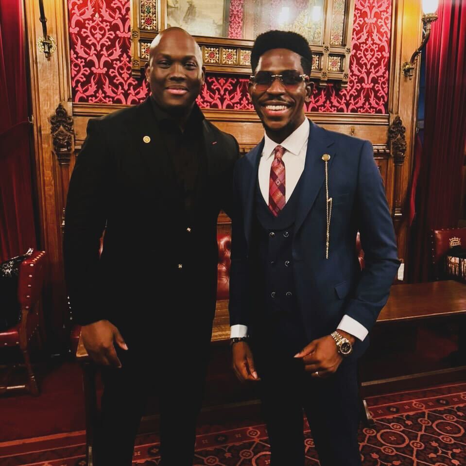 VusiThembekwayo's tweet photo. While in London being honoured for the work I do, I had the immense privilege of meeting with a fellow brother-in-Christ.

He said to them, “Go into all the world and preach the gospel to all creation.”
Mark 16 v15 

A pleasure to meet another brother who is intentional about evangelising the word of our Lord & Saviour, the only true living God, Jesus Christ. 

Keep spreading the gospel @mosesblisslive 

And congratulations on your award. I love how we are made in New in Christ Jesus. 

“E Dey Flow!”

VT