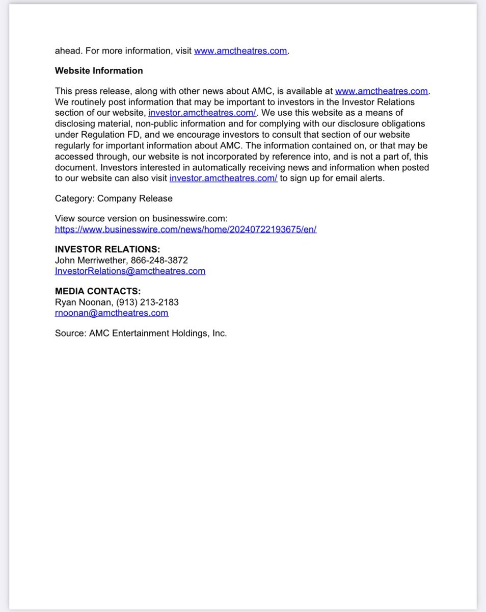 AmcNotLeaving's tweet image. AMC Entertainment Announces Collaborative Refinancing Transactions that Extend Up To $2.45 Billion of Debt Maturities from 2026 to 2029 &amp;amp; Beyond.  #amcnotleaving #amc #amcstock #amcapes $amc $ape