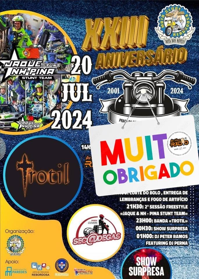 _AllStarsRadio_'s tweet photo. Olá, amigos do Moto Clube de Rebordosa!
Queremos agradecer de coração pelo convite para colaborar no vosso XXIII Aniversario e pela confiança depositada na All Stars Radio.
Parabéns pelo sucesso deste grande evento, foi incrível, cheio de animação e momentos inesquecíveis. https://t.co/WvSBJORl9N