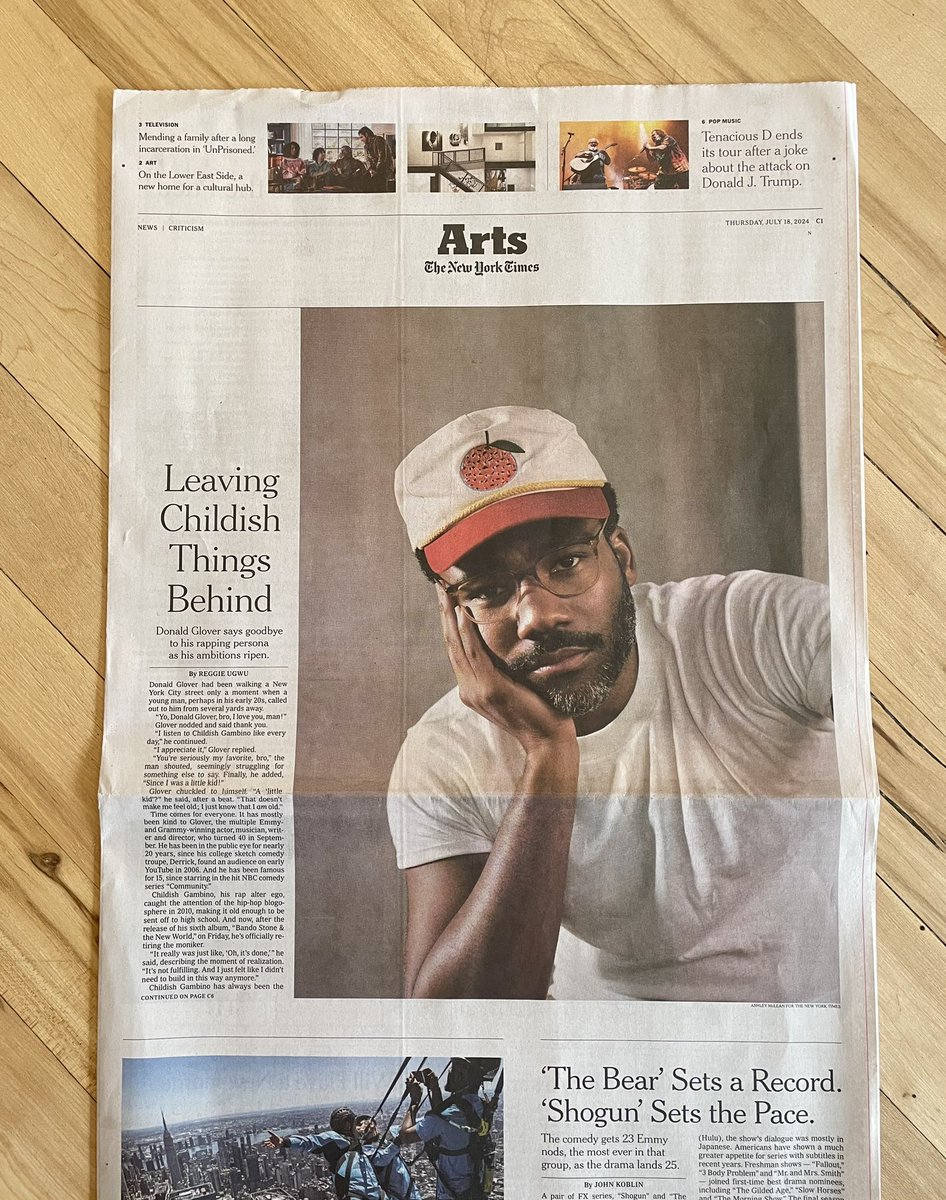 ashleysmclean's tweet photo. Photographed the multi-hyphenate Donald Glover for my first New York Times assignment 💛 https://t.co/ocXTUQSUim