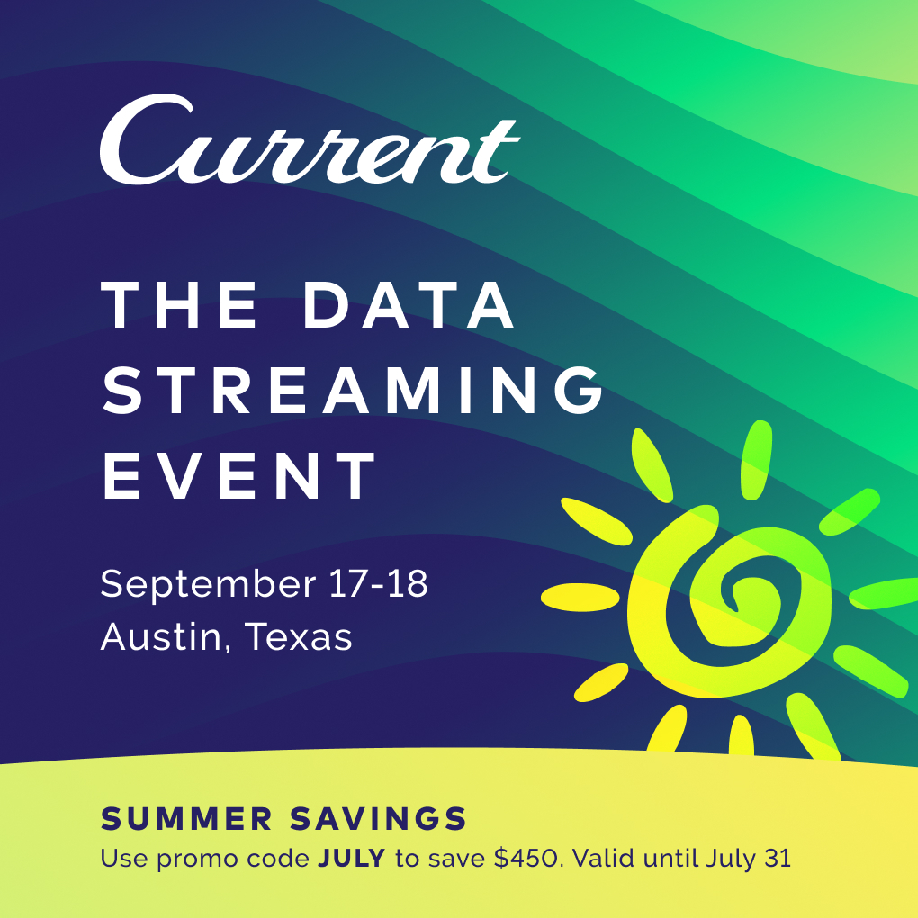 🌞 ☀️ Sunshine, Streaming, and Savings! 
Time is running out to save on #Current24 passes. Don't wait, sign up now for the only event for everything #datastreaming. Find out more -&gt; cnfl.io/4alKzth