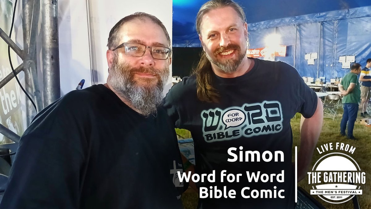 Pure247Radio's tweet photo. Big thanks to Simon from Word for Word Bible Comic for chatting with us at The Gathering 2024. Listen to the conversation here: https://t.co/ljvzYlNhAl
Find out more: https://t.co/h30rB3W3gm 
#inafieldnearswindon #TG24 
@cvmTheGathering @WforWBibleComic https://t.co/0vXFQa6VrF