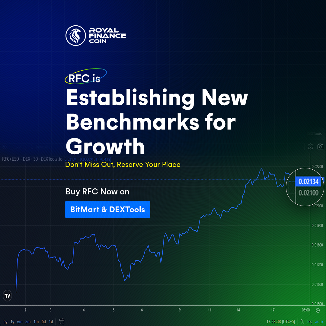 RFcoinofficial's tweet photo. 🪙 RFC Token Hits $0.02134
⚡ Don't Miss Out this EPIC Chance to Secure Your Token on Such Premium Price Today!
✅ Reserve Your Place NOW!
🌐 Buy RFC on DEXTools: https://t.co/4OaGGmKtub
Or
BitMart: https://t.co/BxdqA2BjFK
#SecureNow #InvestmentSmart #DexTrading #Opportunity #Peaks #BitMart #TradeCrypto #RFCToken #RoyalFinanceCoin #RFC