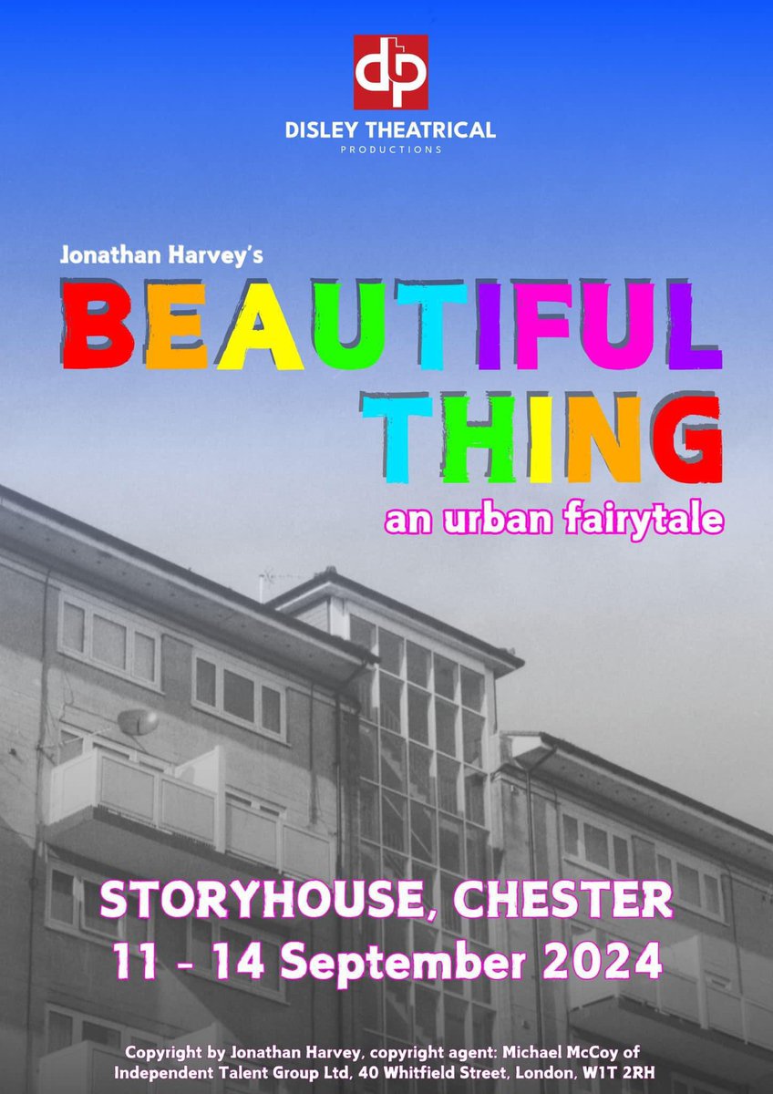 Excited to be playing the part of Tony in this beautiful play! #BeautifulThing 🌈