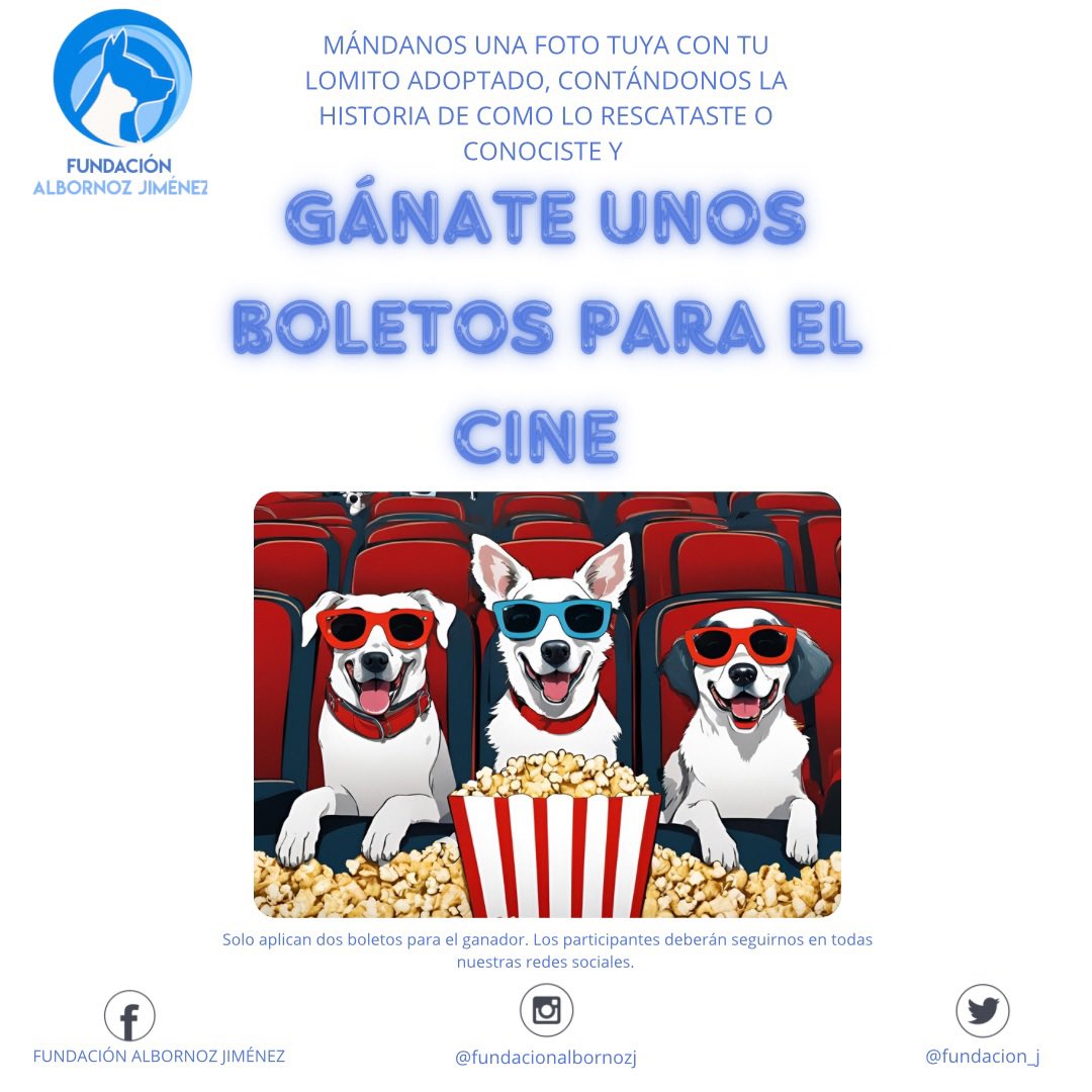 fundacion_j's tweet photo. La Fundación Albornoz Jiménez sigue de fiesta con el Día Mundial del Perro y te invita a participar en nuestro concurso de la mejor foto con tu lomito adoptado. https://t.co/9XrMbISOK6