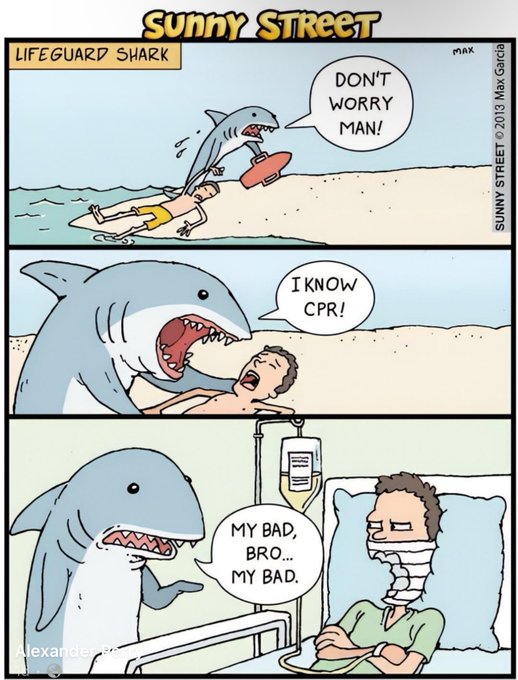 Lifeguard shark! https://t.co/IYBFFlH8YL<a href="/tag/shedrainedme"class="tags"><span>#shedrainedme</span></a>